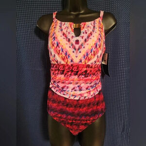 NWT Aqua green colorful one piece